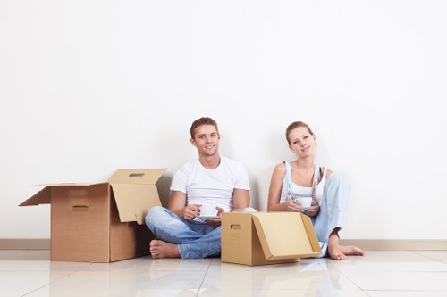 Professional movers handling office relocation work in Acton
