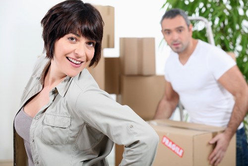 Packed moving boxes ready for house removals