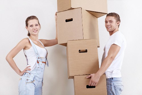Careful loading of belongings from a flat in Acton
