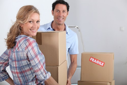 Van parked safely during a planned removal