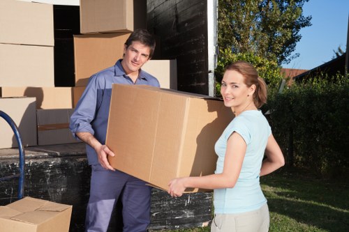 Removal van ready for a local move in Acton