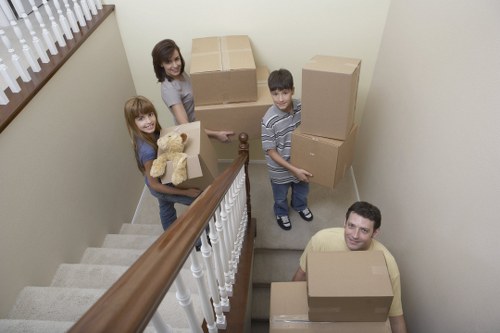 Packing and organising office furniture for a commercial relocation in Acton